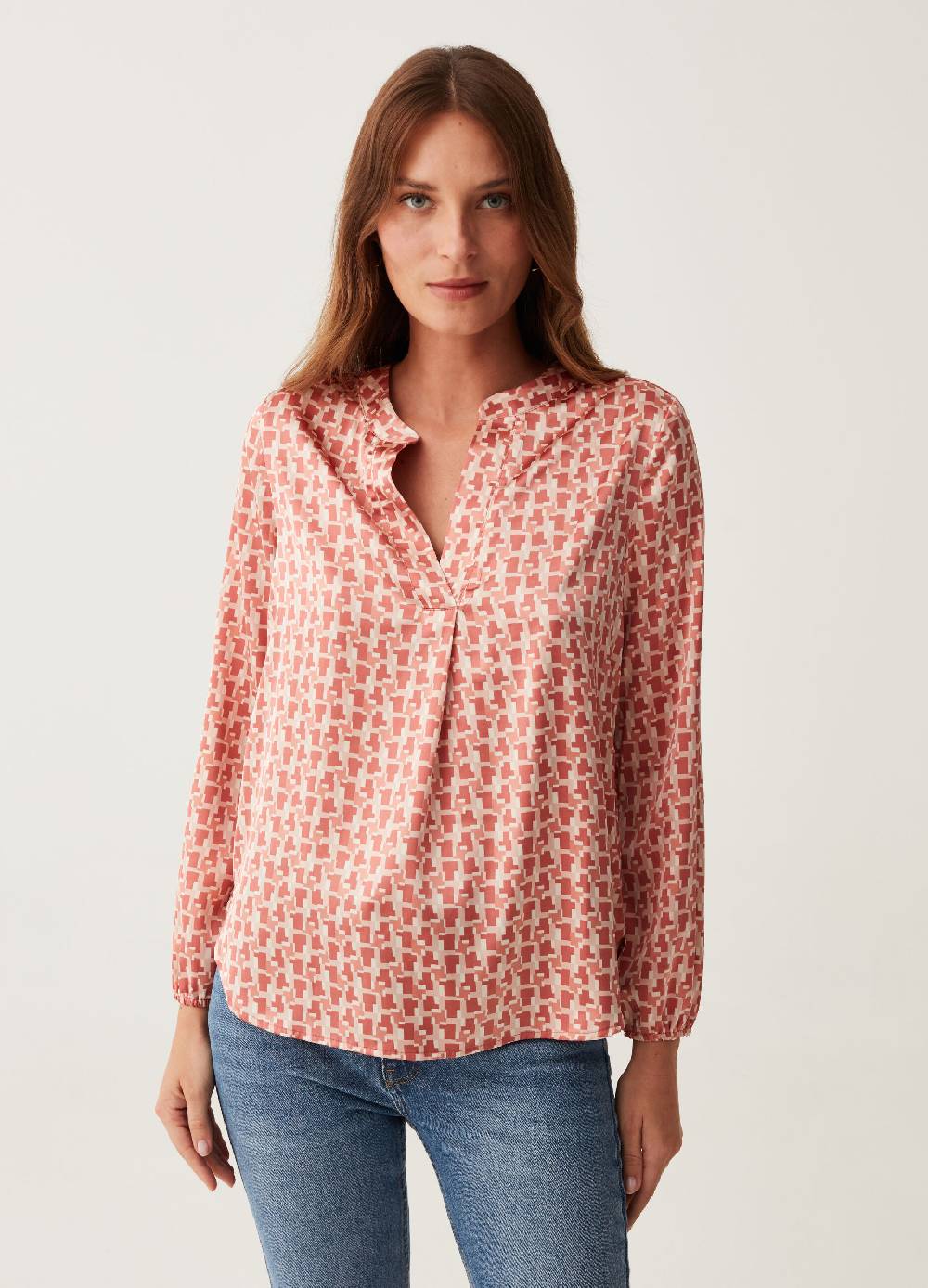 Ovs Blusa in satin con scollo a V