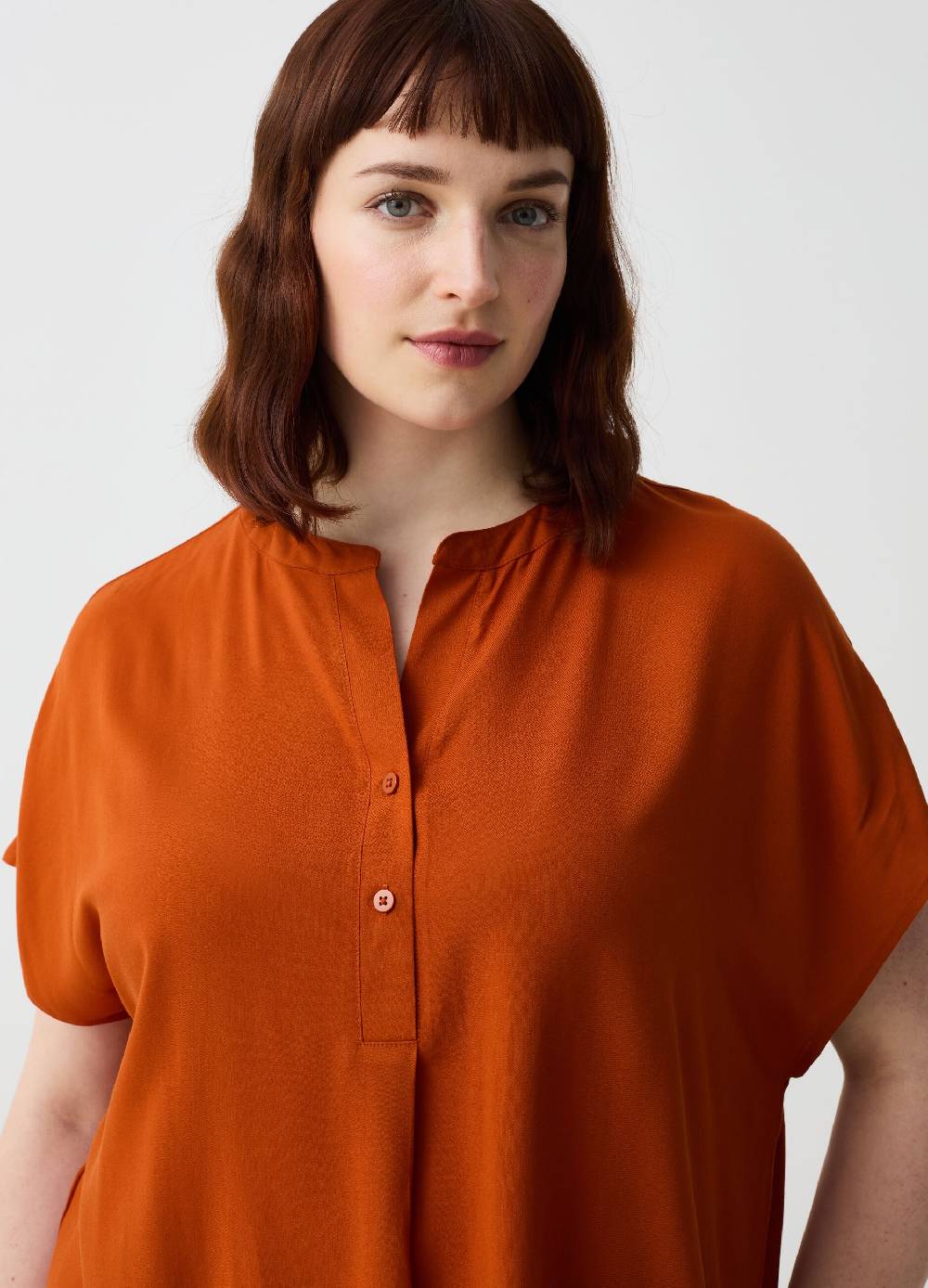 Ovs Blusa In Viscosa Con Bottoni Curvy