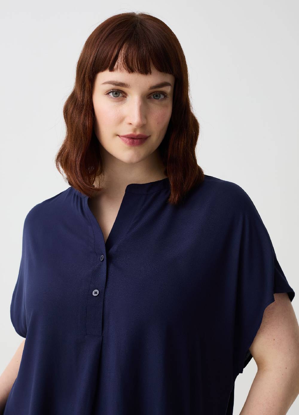 Ovs Blusa In Viscosa Con Bottoni Curvy