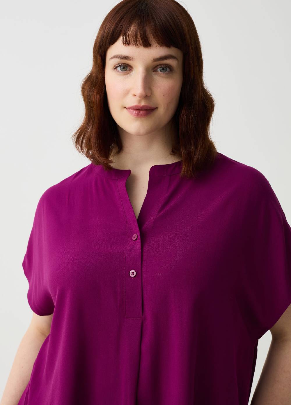 Ovs Blusa In Viscosa Con Bottoni Curvy