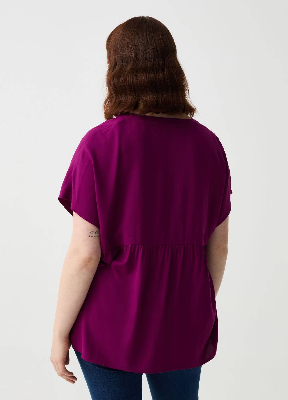 Ovs Blusa In Viscosa Con Bottoni Curvy