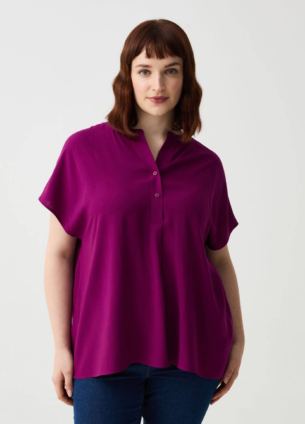 Ovs Blusa in viscosa con bottoni Curvy