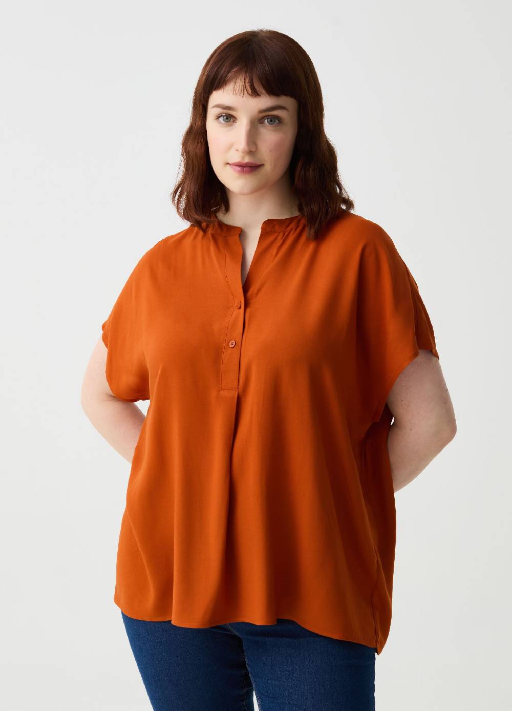 Ovs Blusa in viscosa con bottoni Curvy