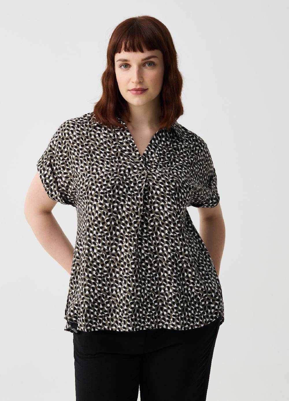Ovs Blusa in viscosa stampa maculata Curvy
