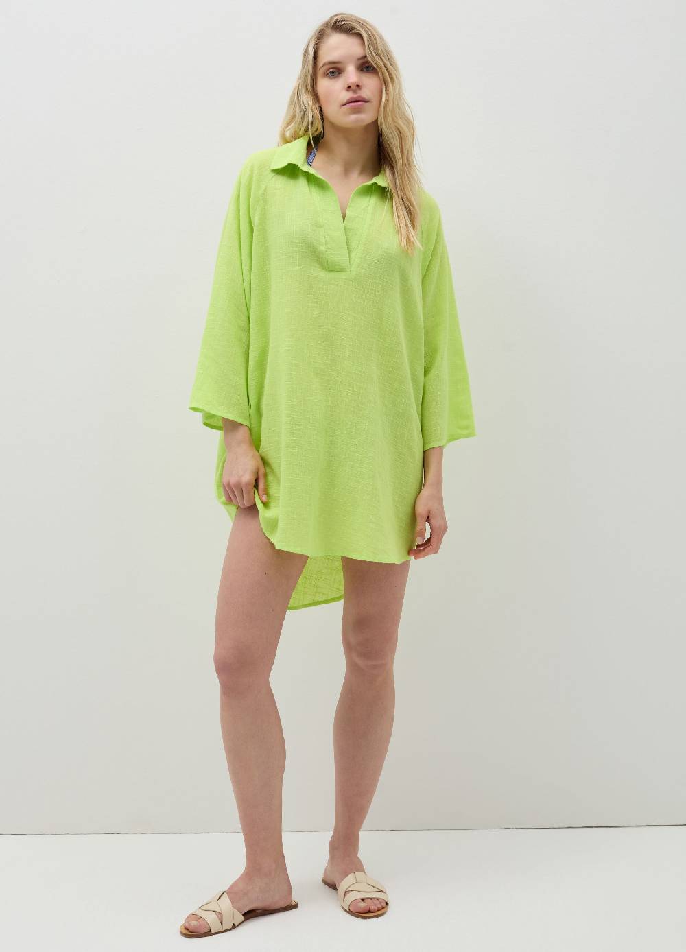 Ovs Blusa lunga copri costume con scollo a polo