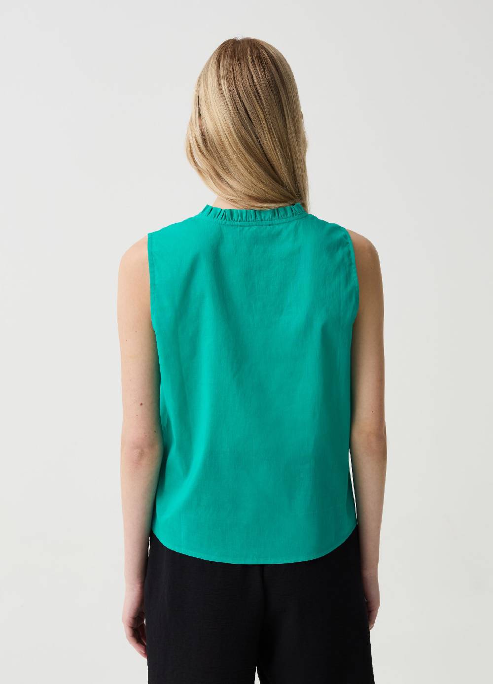 Ovs Blusa Scollo A V Con Rouche