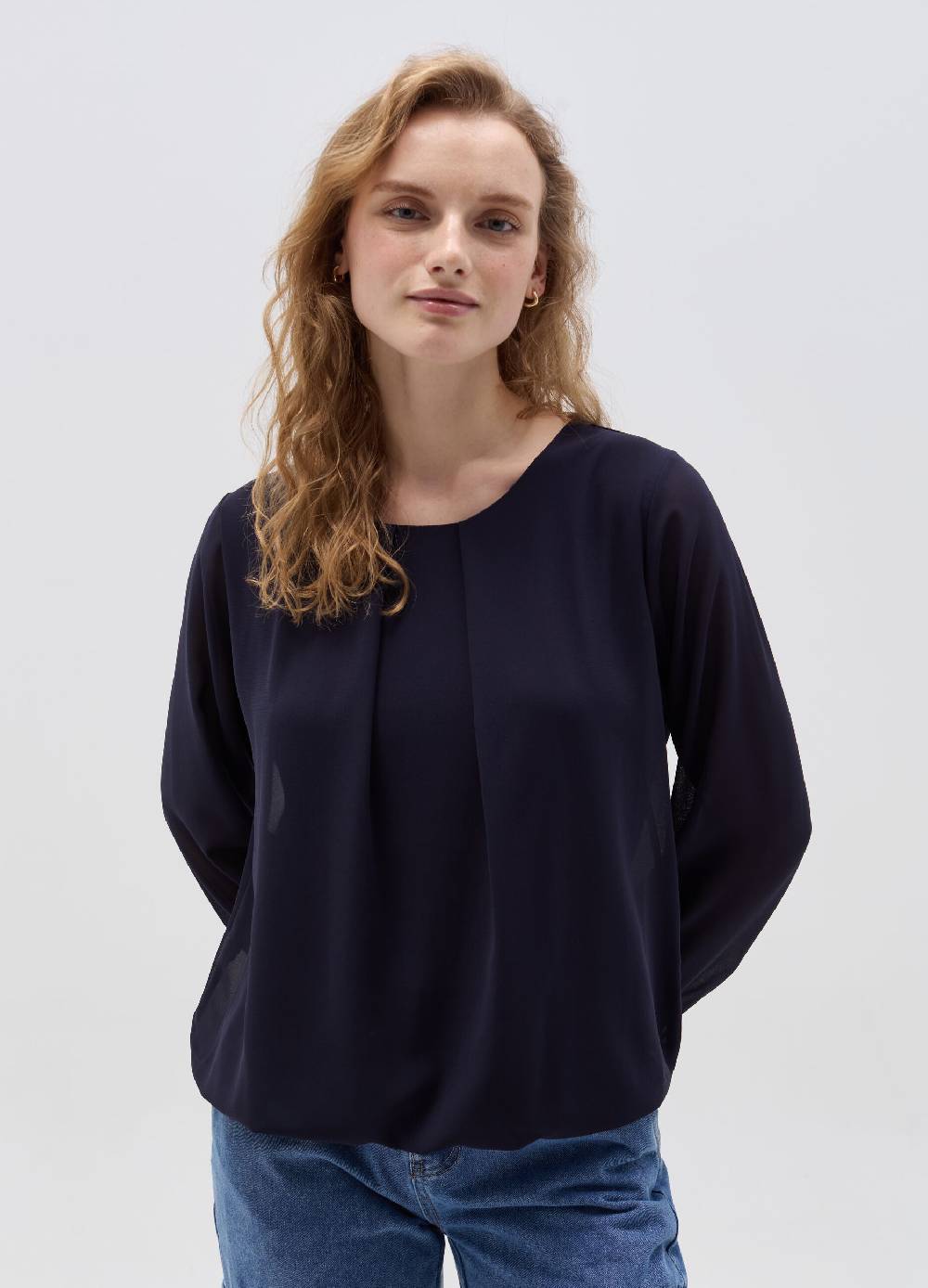 Ovs Blusa Semitrasparente Tinta Unita