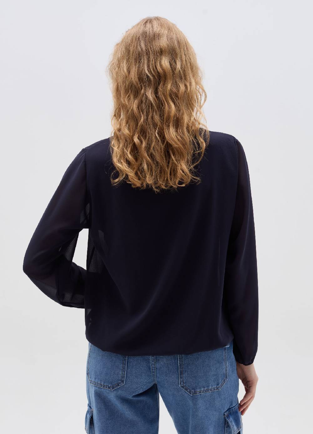 Ovs Blusa Semitrasparente Tinta Unita