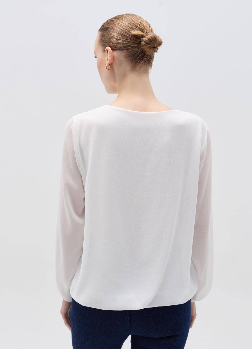 Ovs Blusa Semitrasparente Tinta Unita