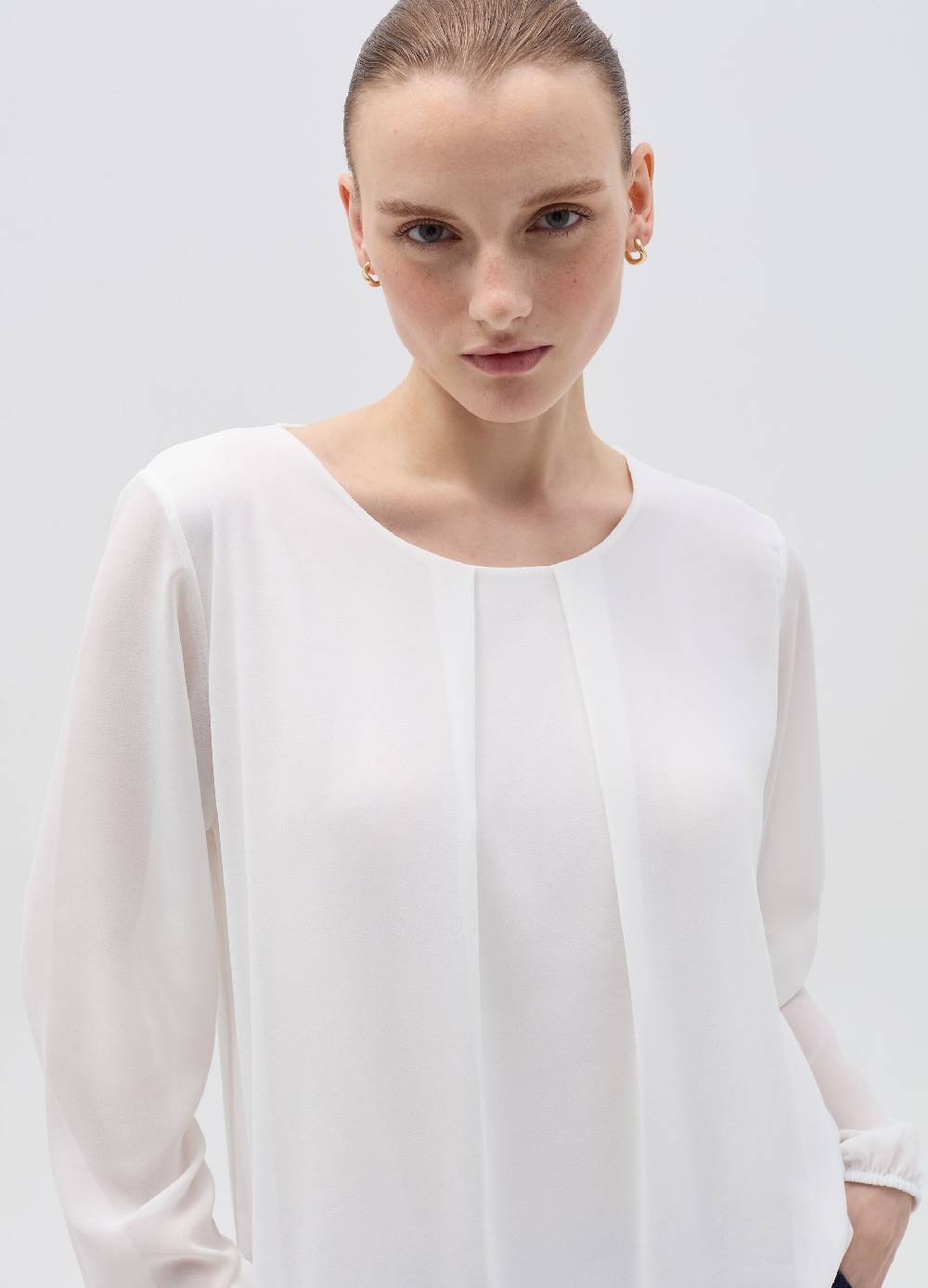 Ovs Blusa semitrasparente tinta unita