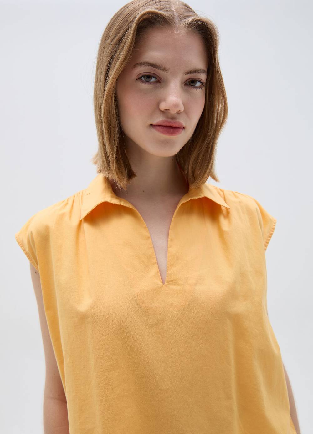 Ovs Blusa Smanicata Con Scollo A Polo