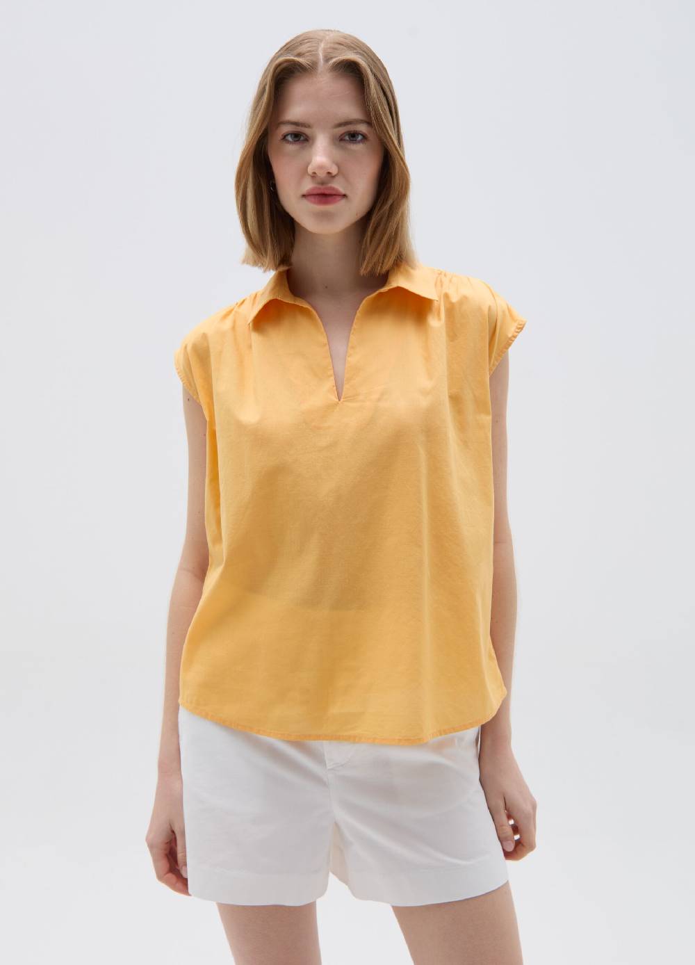 Ovs Blusa smanicata con scollo a polo