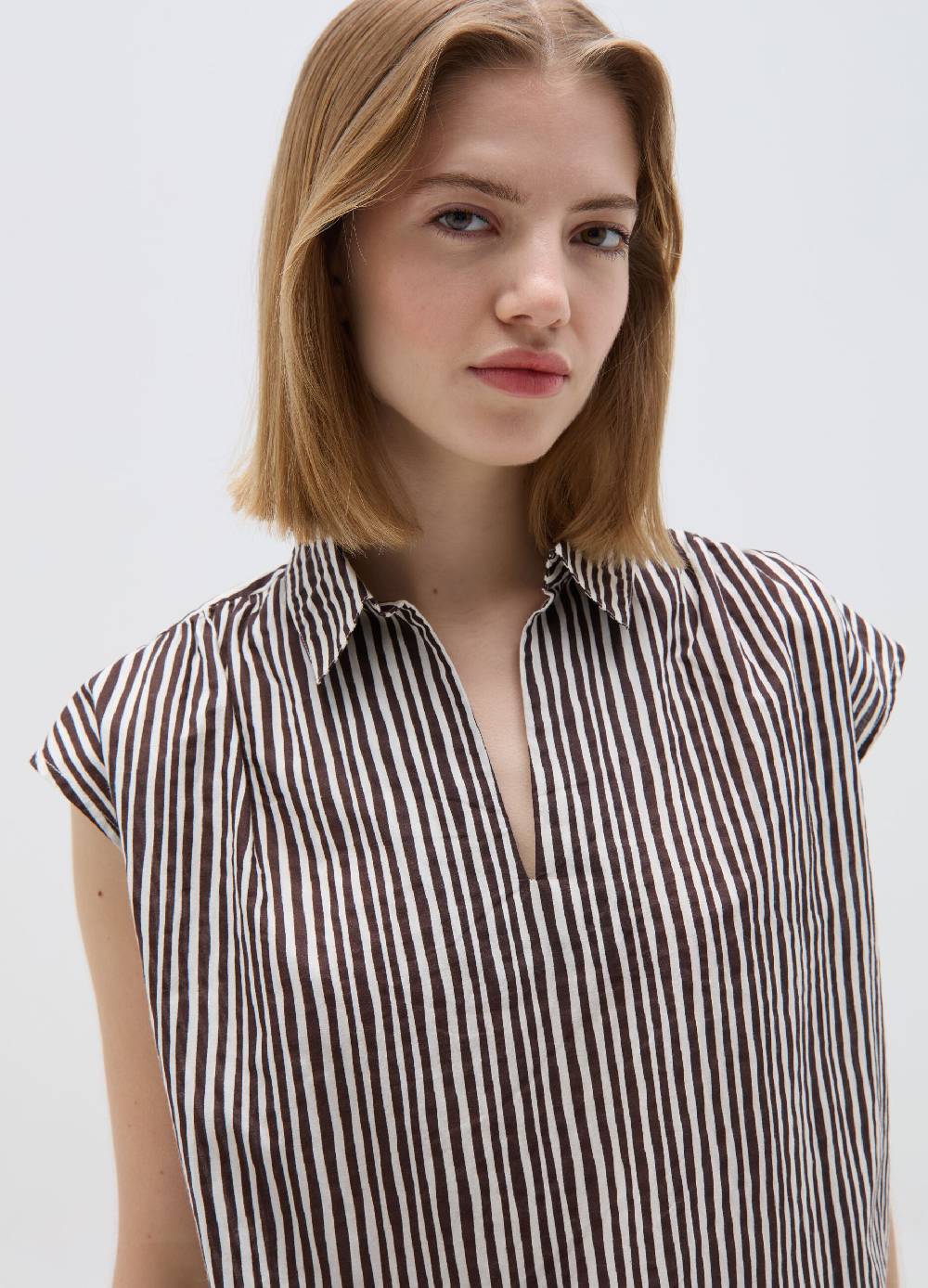 Ovs Blusa Smanicata Con Scollo A Polo