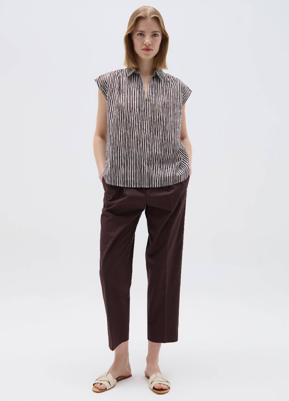 Ovs Blusa smanicata con scollo a polo