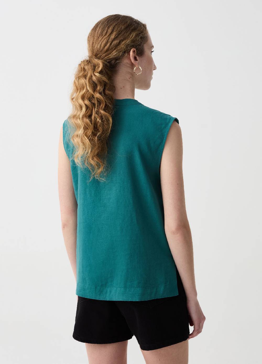 Ovs Blusa Smanicata Con Scollo Serafino