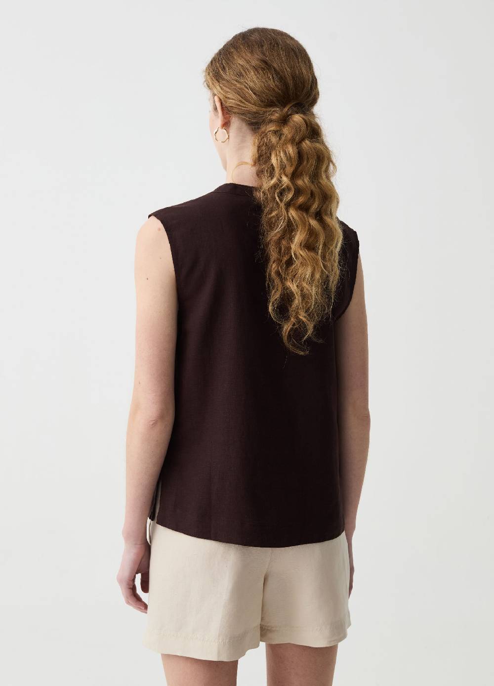 Ovs Blusa Smanicata Con Scollo Serafino