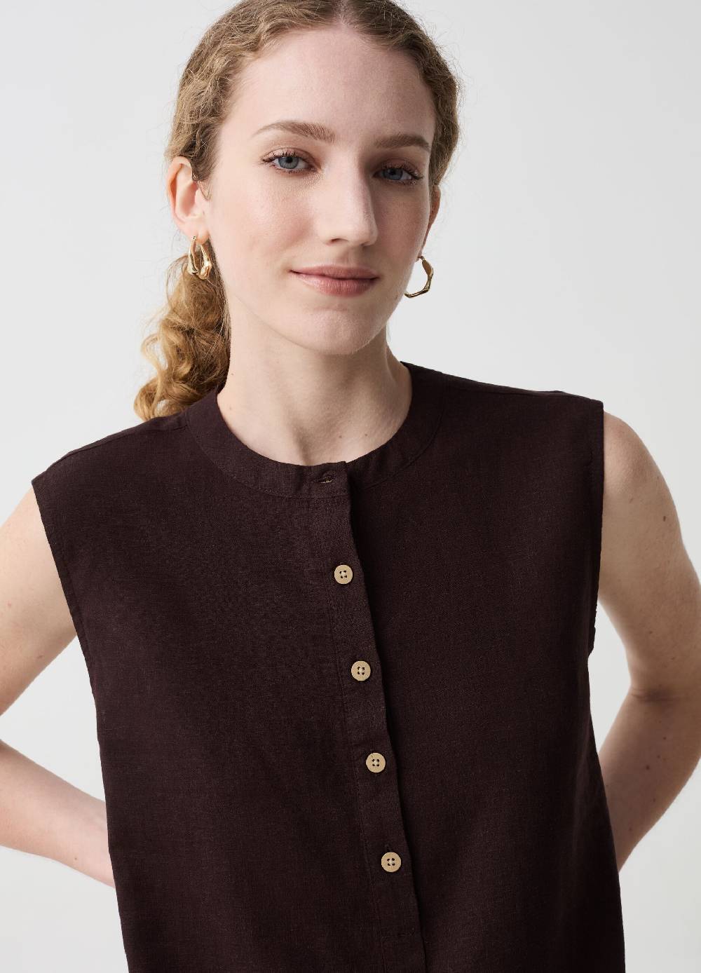 Ovs Blusa smanicata con scollo serafino