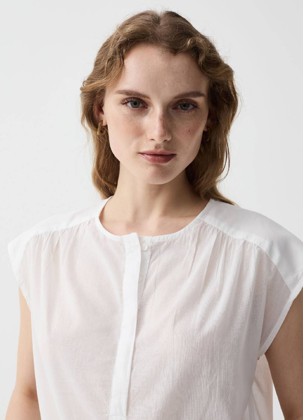 Ovs Blusa Smanicata Con Scollo Serafino