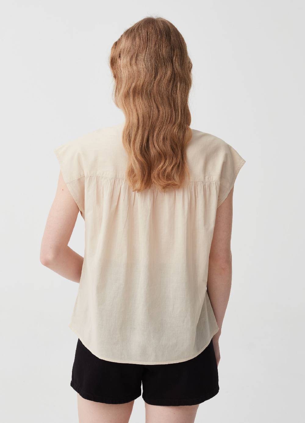 Ovs Blusa Smanicata Con Scollo Serafino