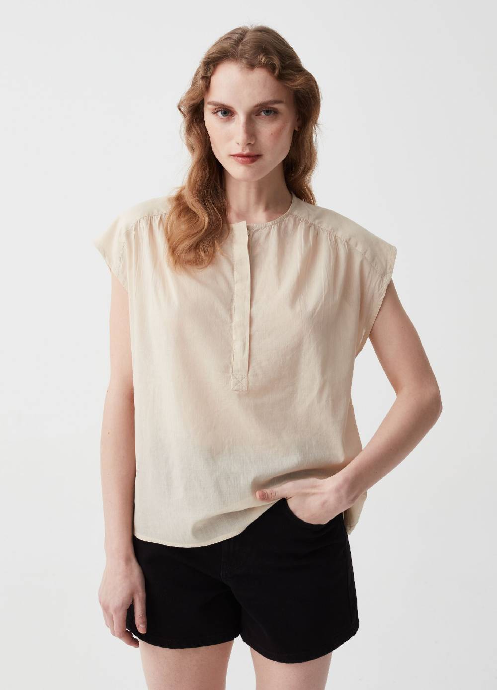 Ovs Blusa smanicata con scollo serafino