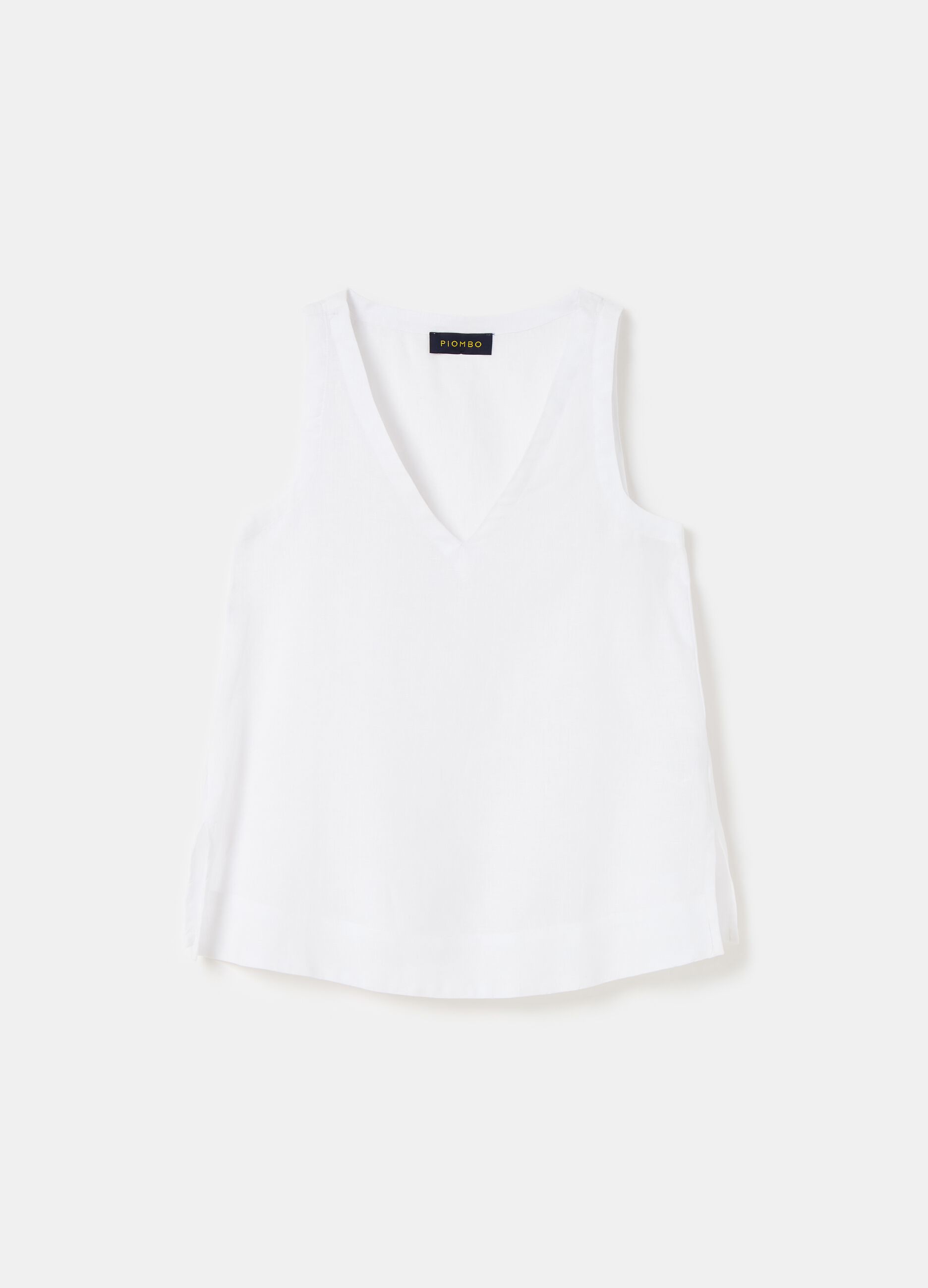 Ovs Blusa Smanicata In Lino Scollo A V