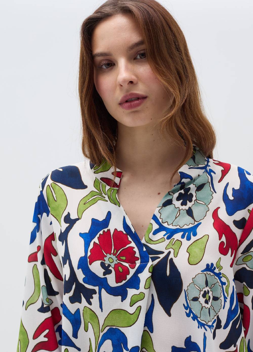 Ovs Blusa Stampata Con Apertura A V