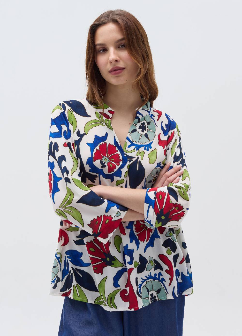 Ovs Blusa stampata con apertura a V