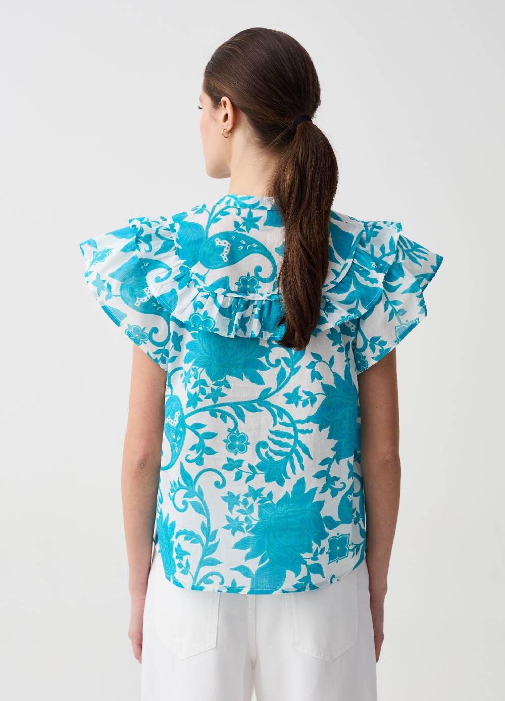 Ovs Blusa Stampata Con Volant