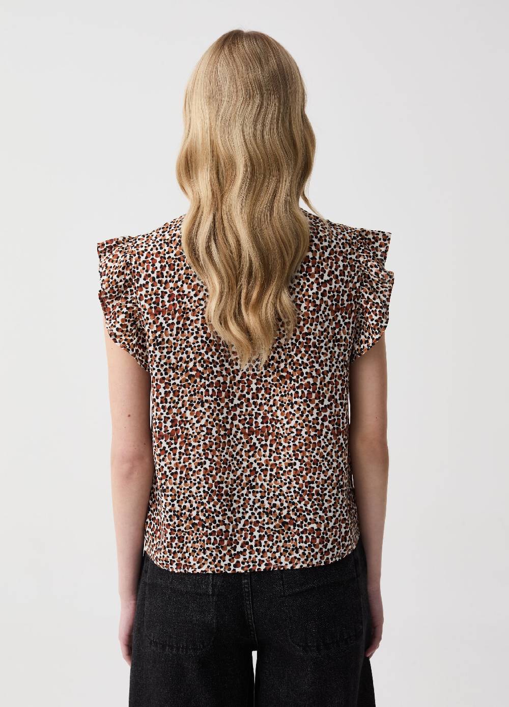 Ovs Blusa Stampata Con Volant