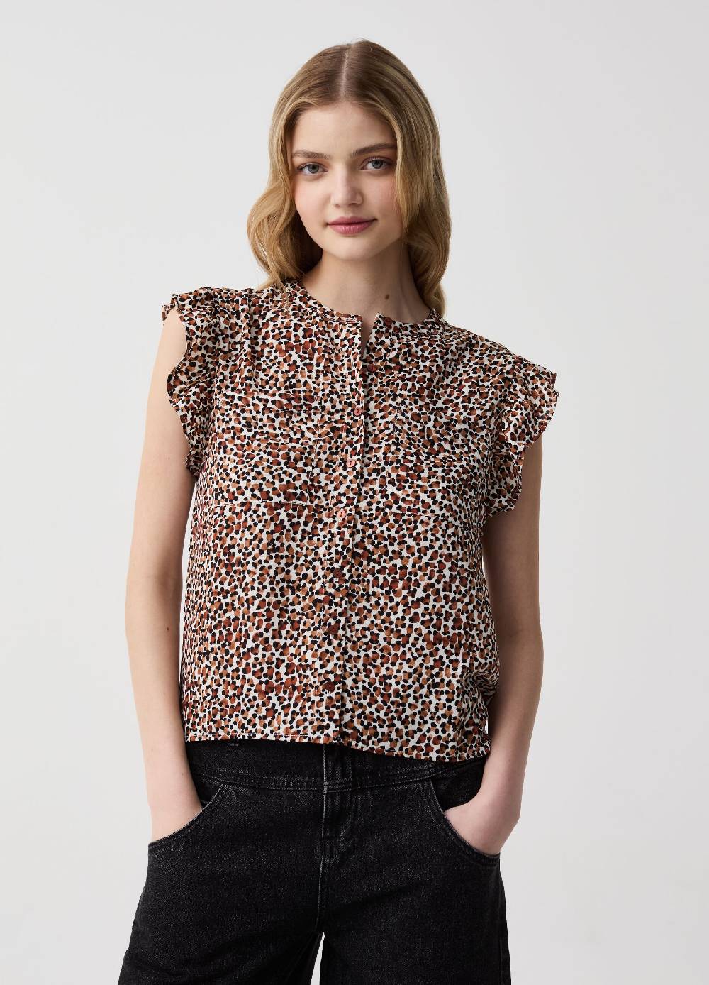 Ovs Blusa stampata con volant