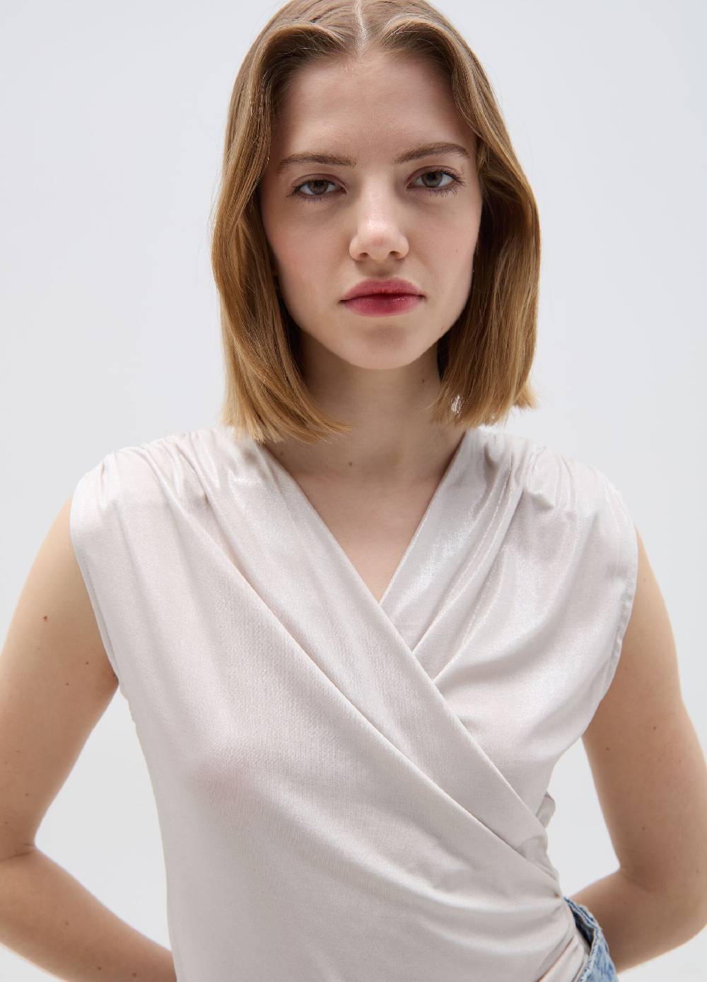 Ovs Body In Foil Boxy Fit Con Drappeggio