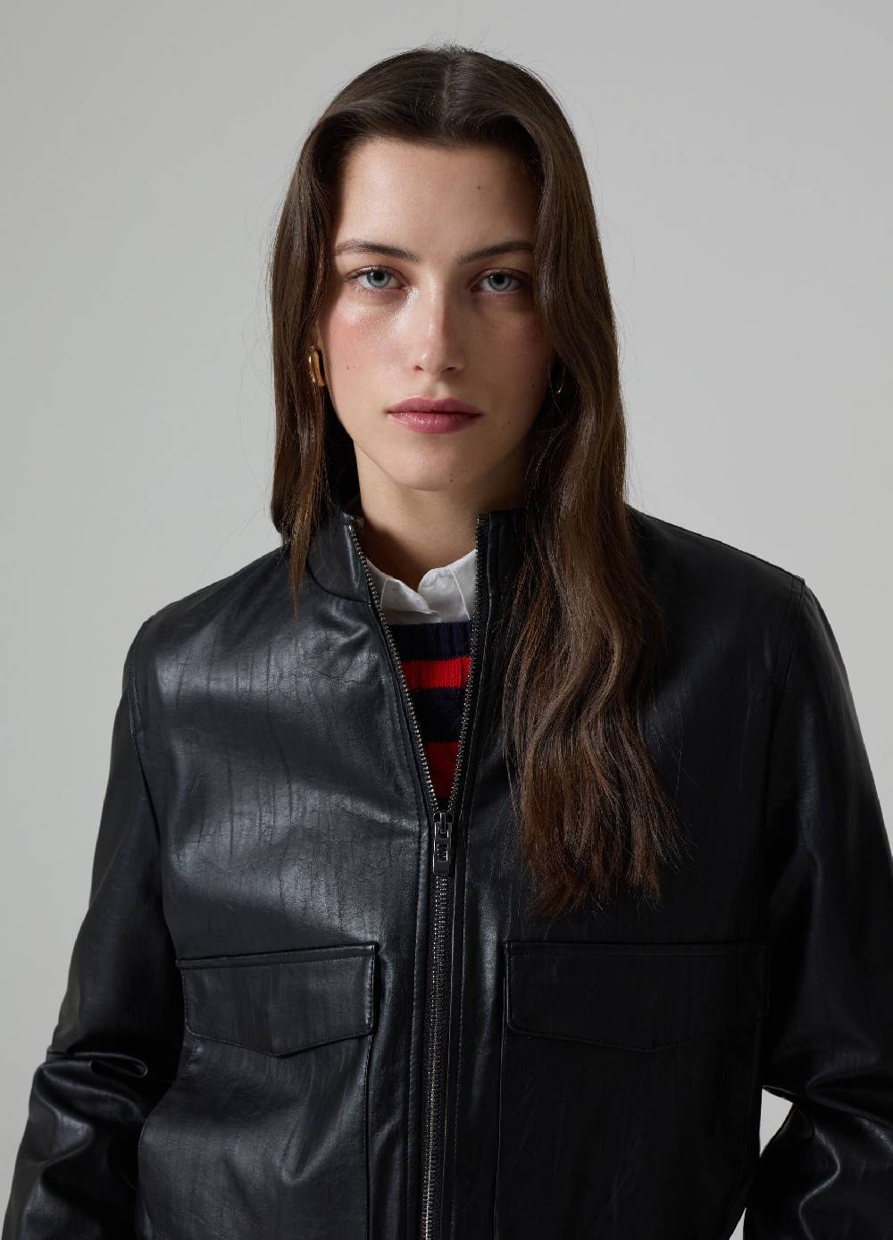 Ovs Bomber Full-zip Effetto Lucido