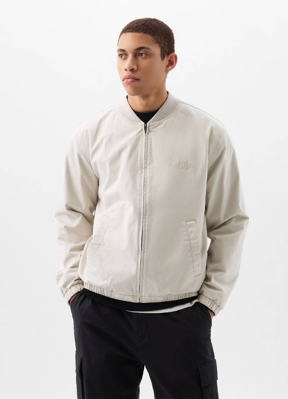 Ovs Bomber in cotone con ricamo logo