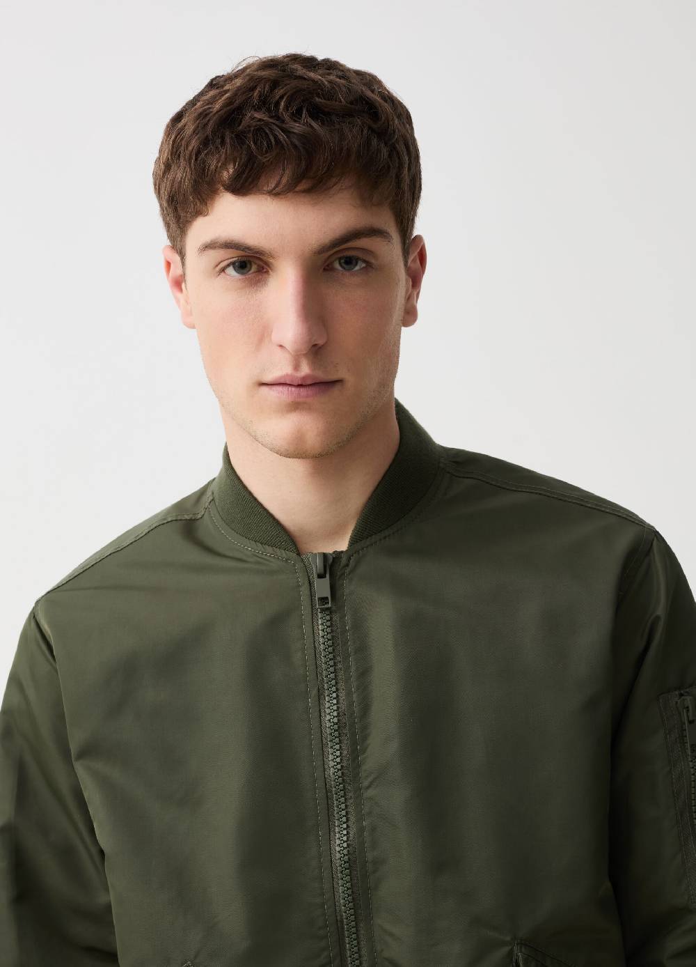 Ovs Bomber Tinta Unita Full-zip