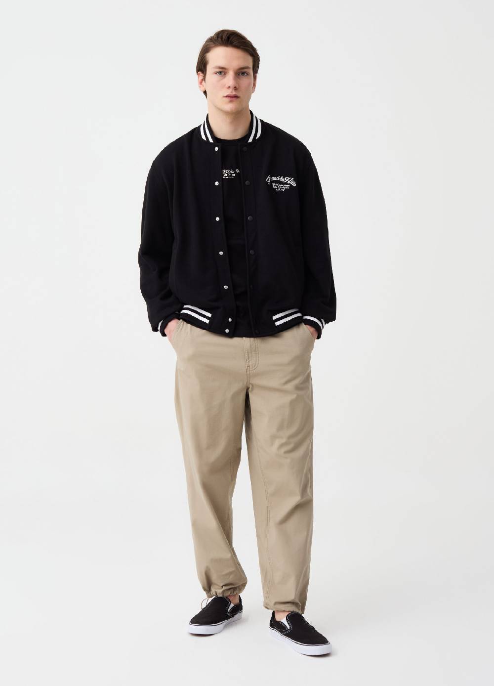 Ovs Bomber Varsity In Felpa Con Ricamo