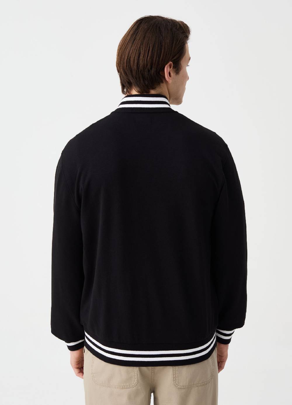 Ovs Bomber Varsity In Felpa Con Ricamo