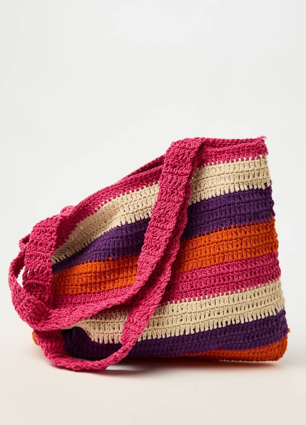 Ovs Borsa Con Lavorazione Crochet A Righe