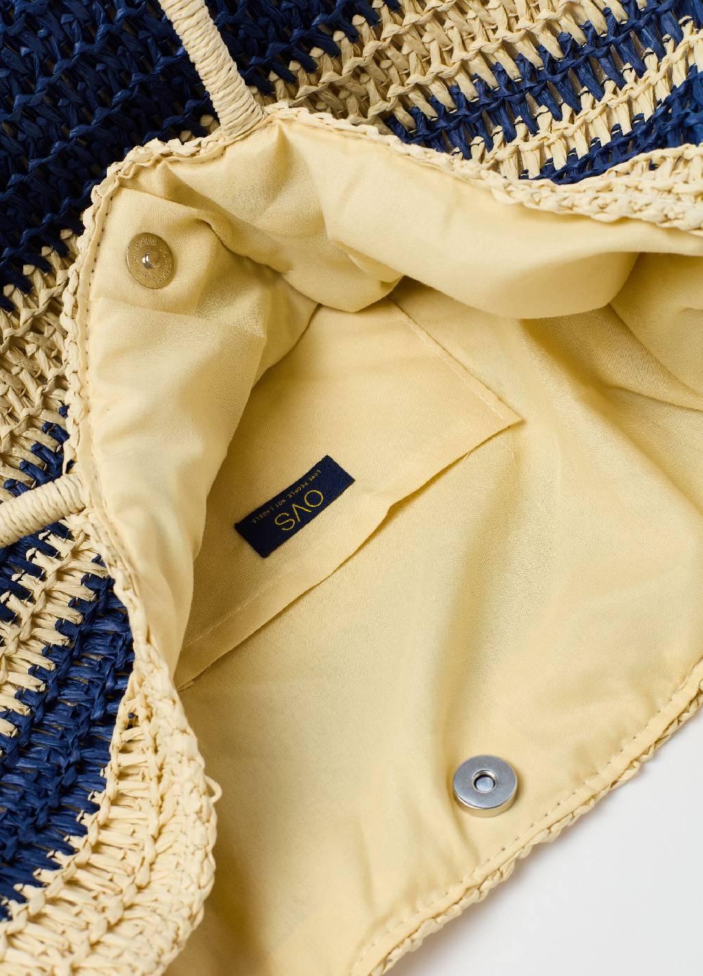 Ovs Borsa In Rafia Con Fantasia A Righe