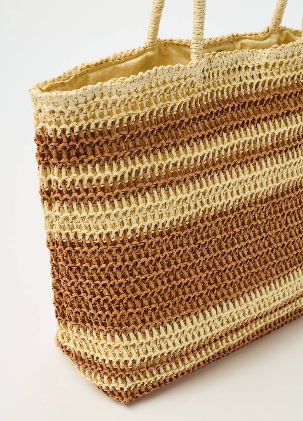 Ovs Borsa In Rafia Con Fantasia A Righe