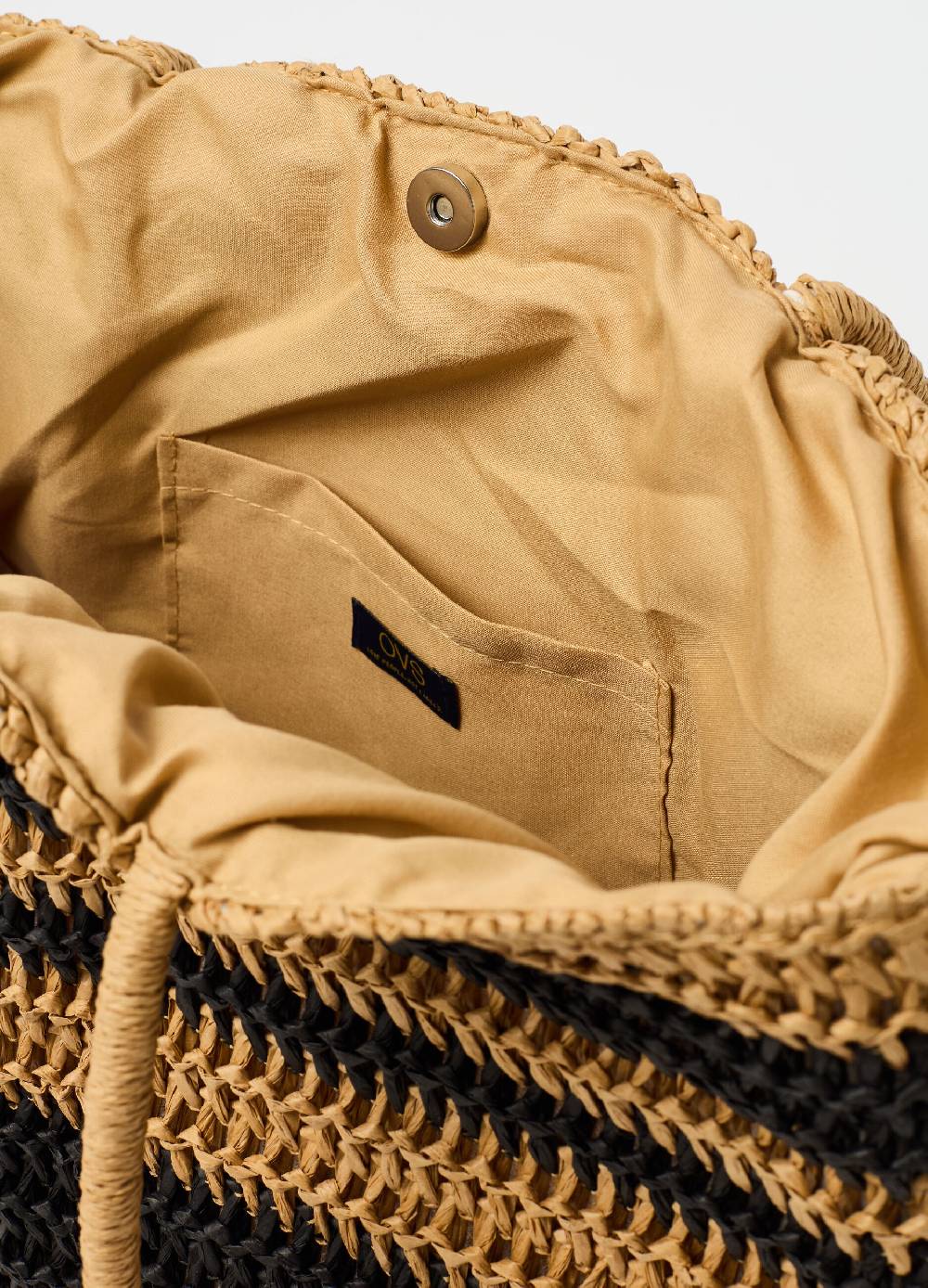 Ovs Borsa In Rafia Con Fantasia A Righe