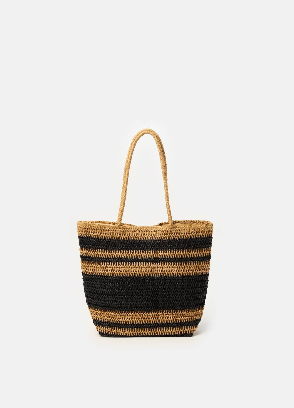 Ovs Borsa in rafia con fantasia a righe