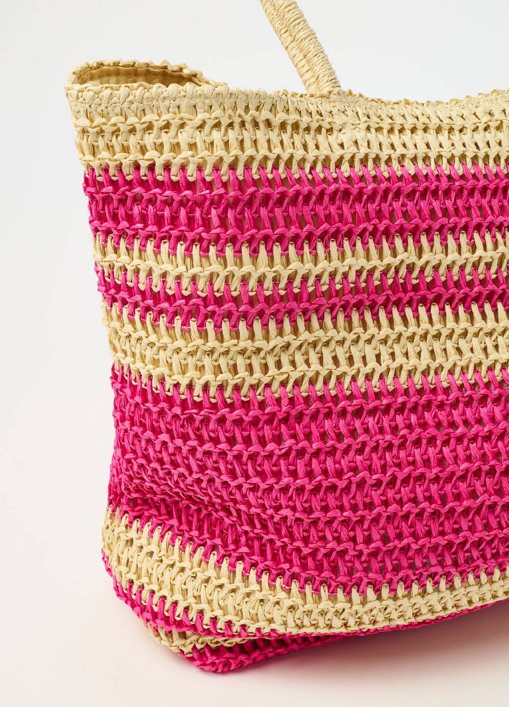 Ovs Borsa In Rafia Con Fantasia A Righe