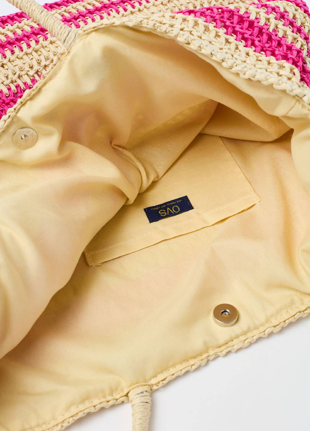 Ovs Borsa In Rafia Con Fantasia A Righe