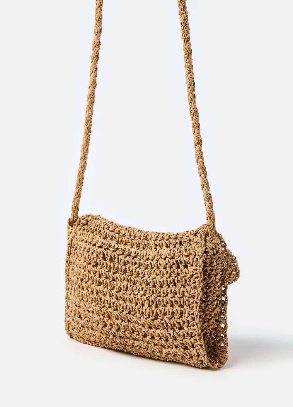 Ovs Borsa In Rafia Con Lavorazione Crochet