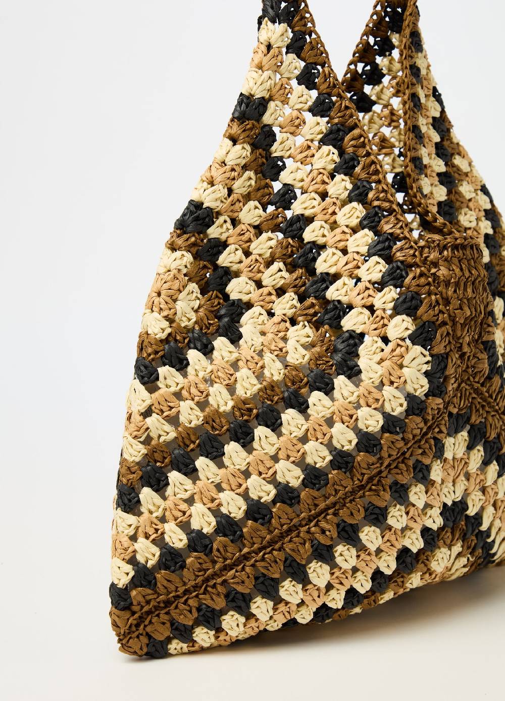 Ovs Borsa In Rafia Con Lavorazione Geometrica