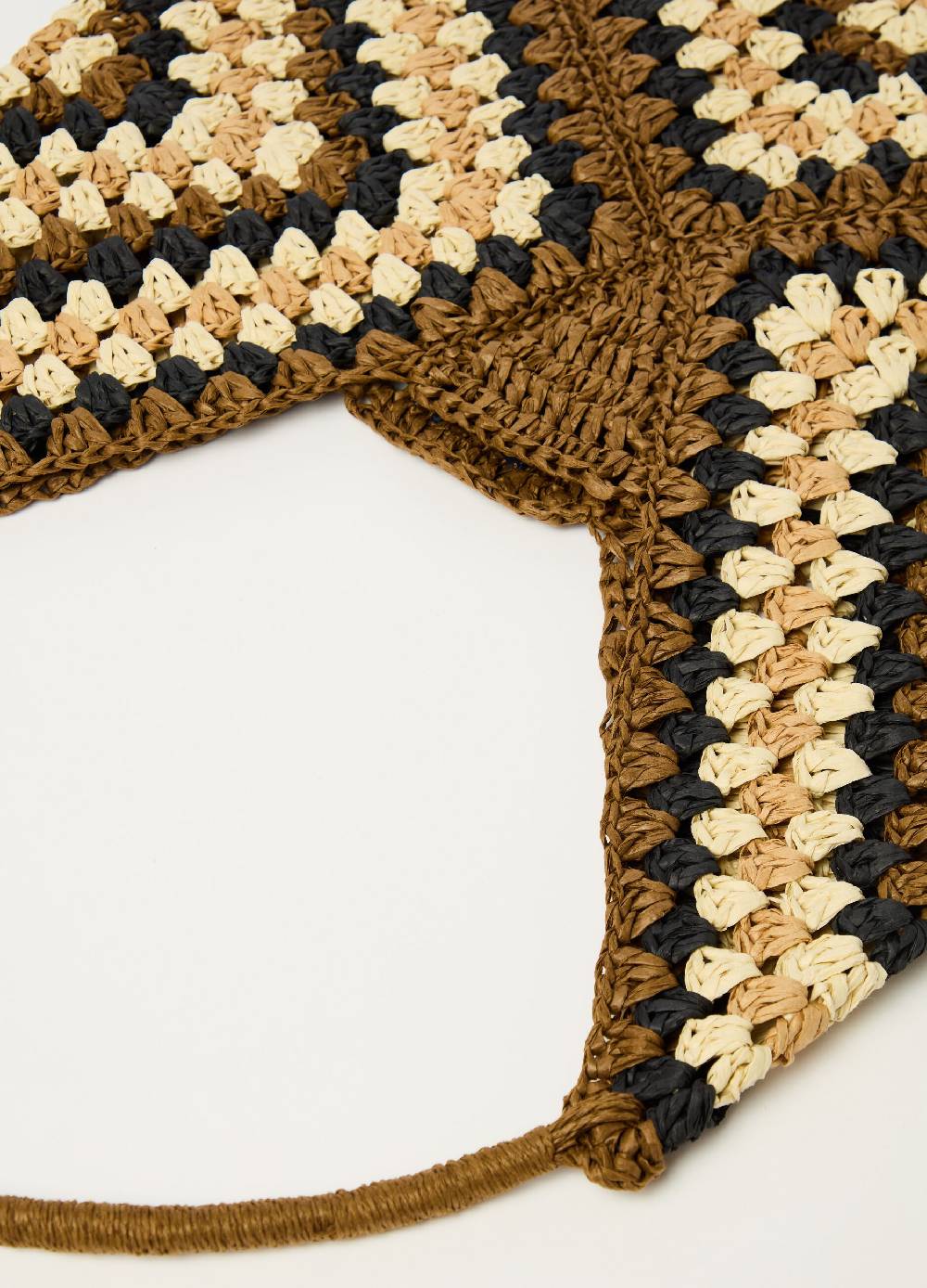 Ovs Borsa In Rafia Con Lavorazione Geometrica