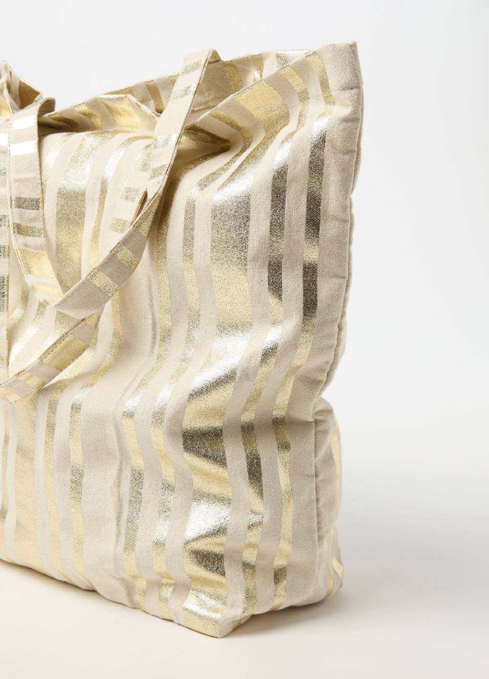 Ovs Borsa Shopper A Righe Foil