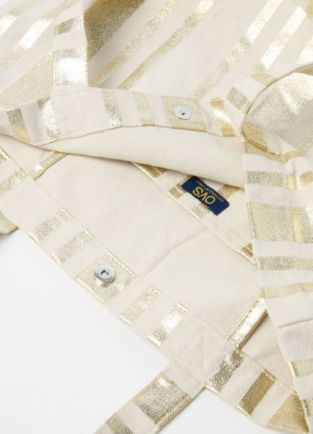 Ovs Borsa Shopper A Righe Foil