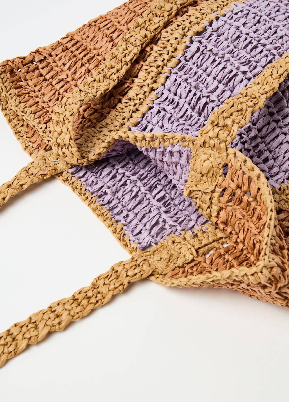 Ovs Borsa Shopper In Paglia Bicolore