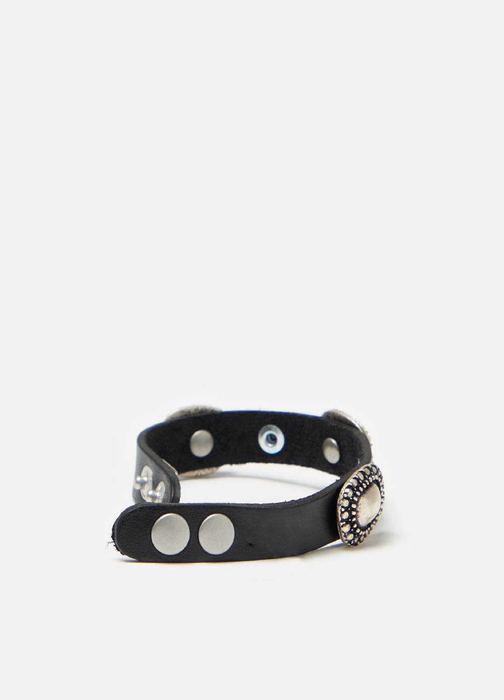 Ovs Braccialetto in pelle con conchos